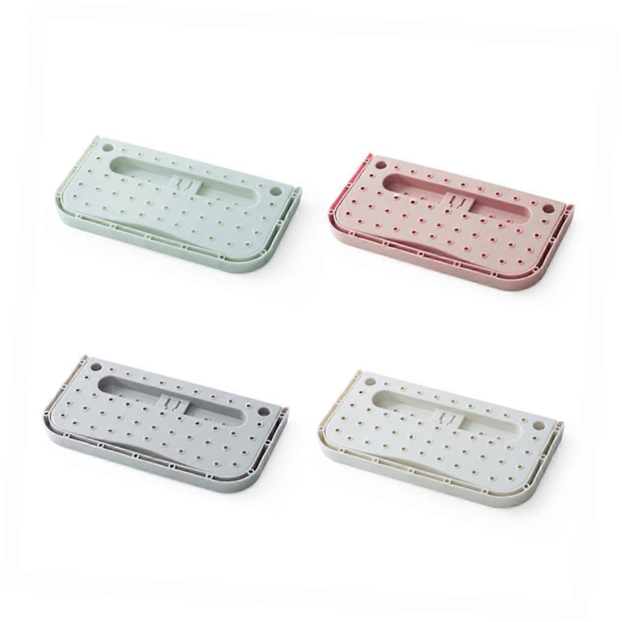 Wall Mounted Shoe Rack Organizer Blue PP Plastic Space Saving Non Slip Holder for Bathroom