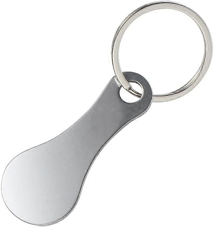 Stainless Steel Shopping Trolley Token with Key Chain, Coin Holder and Bottle Opener for Grocery Cart (Silver)
