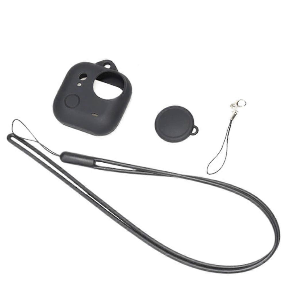 For Insta360 GO Ultra Silicone Case Lightweight Full Protection Skin with Anti Loss Strap Scratch Resistant Soft Cover