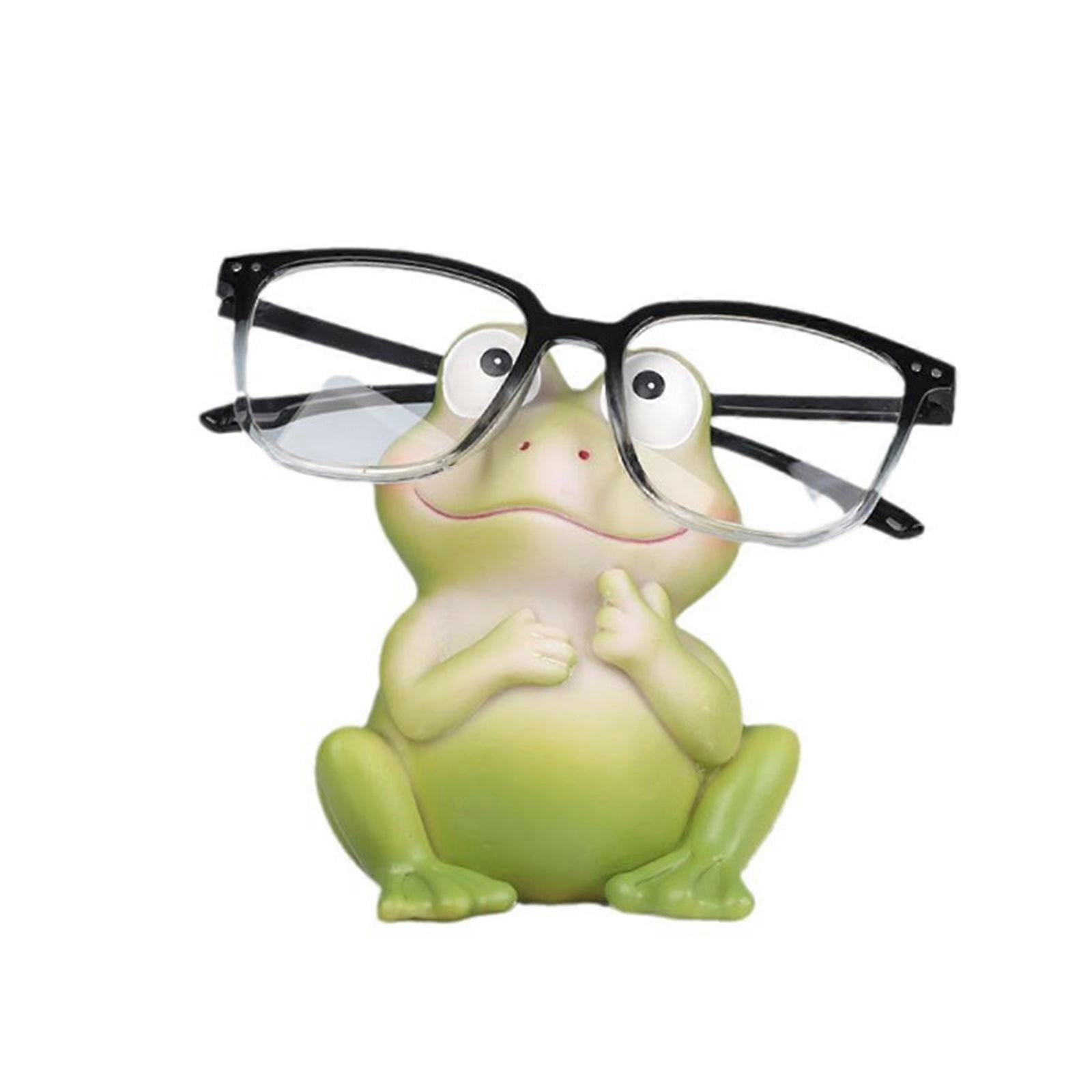 Handcrafted Frogs Spectacles Display User Friendly Frogs Eyewear Stand Stylish Glasses Storage and Display Organizers Multicolor