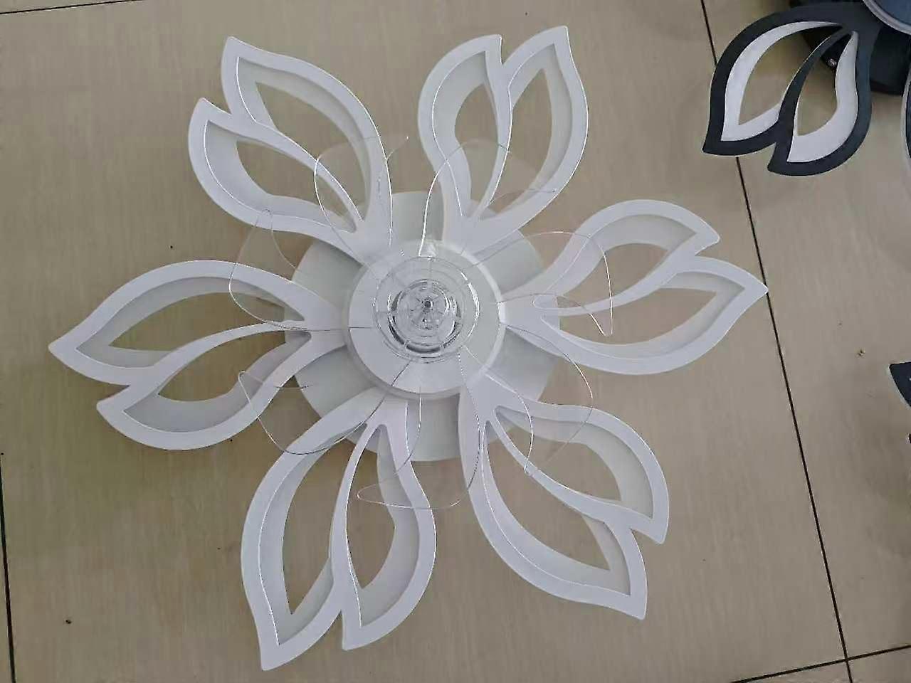 Ceiling Fan with Light, Low Profile Flush Mount LED Bladeless Design, 3Color Dimmable and Remote Control