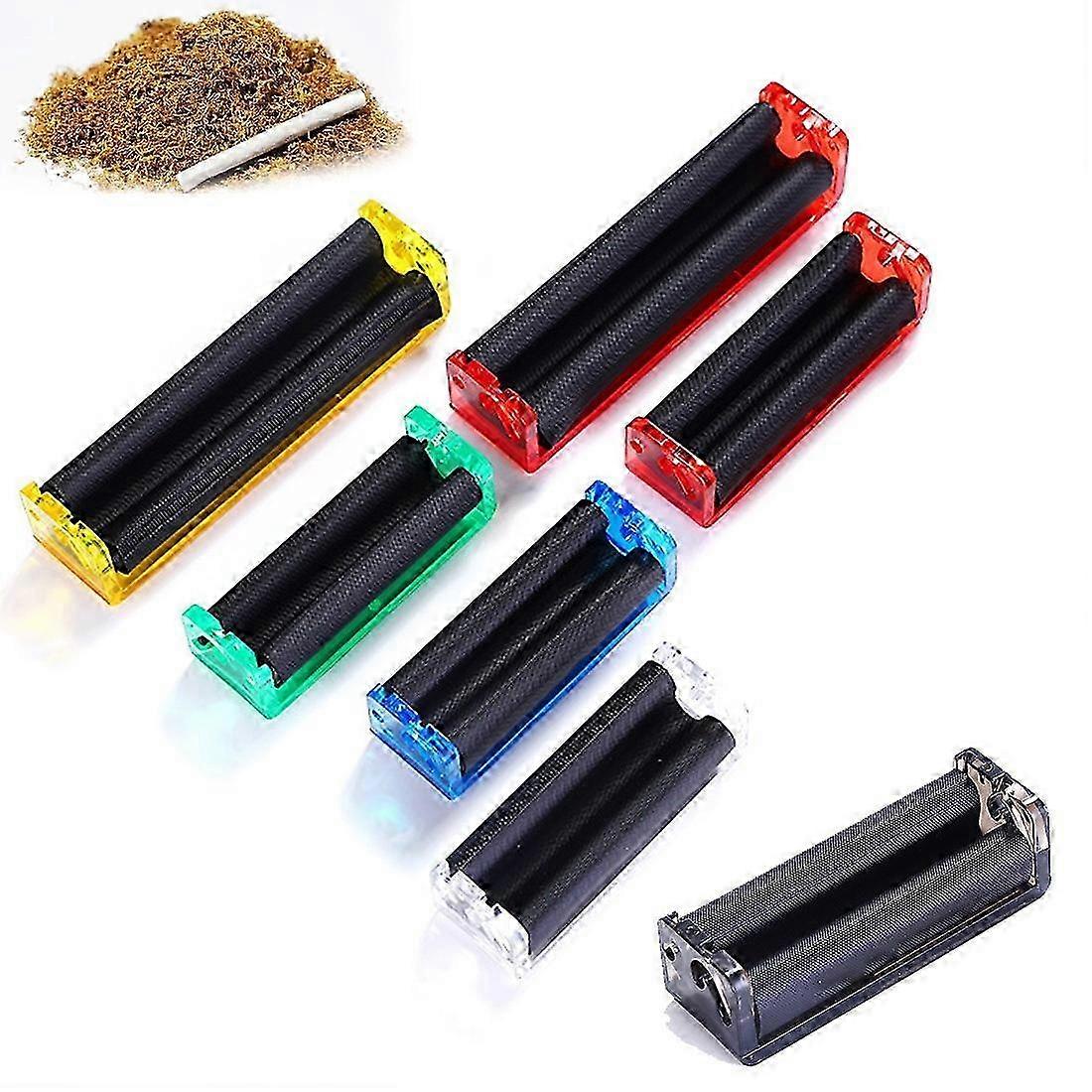 6pcs Colored Plastic Cigarette Roller Machine 78mm 110mm for Regular Papers