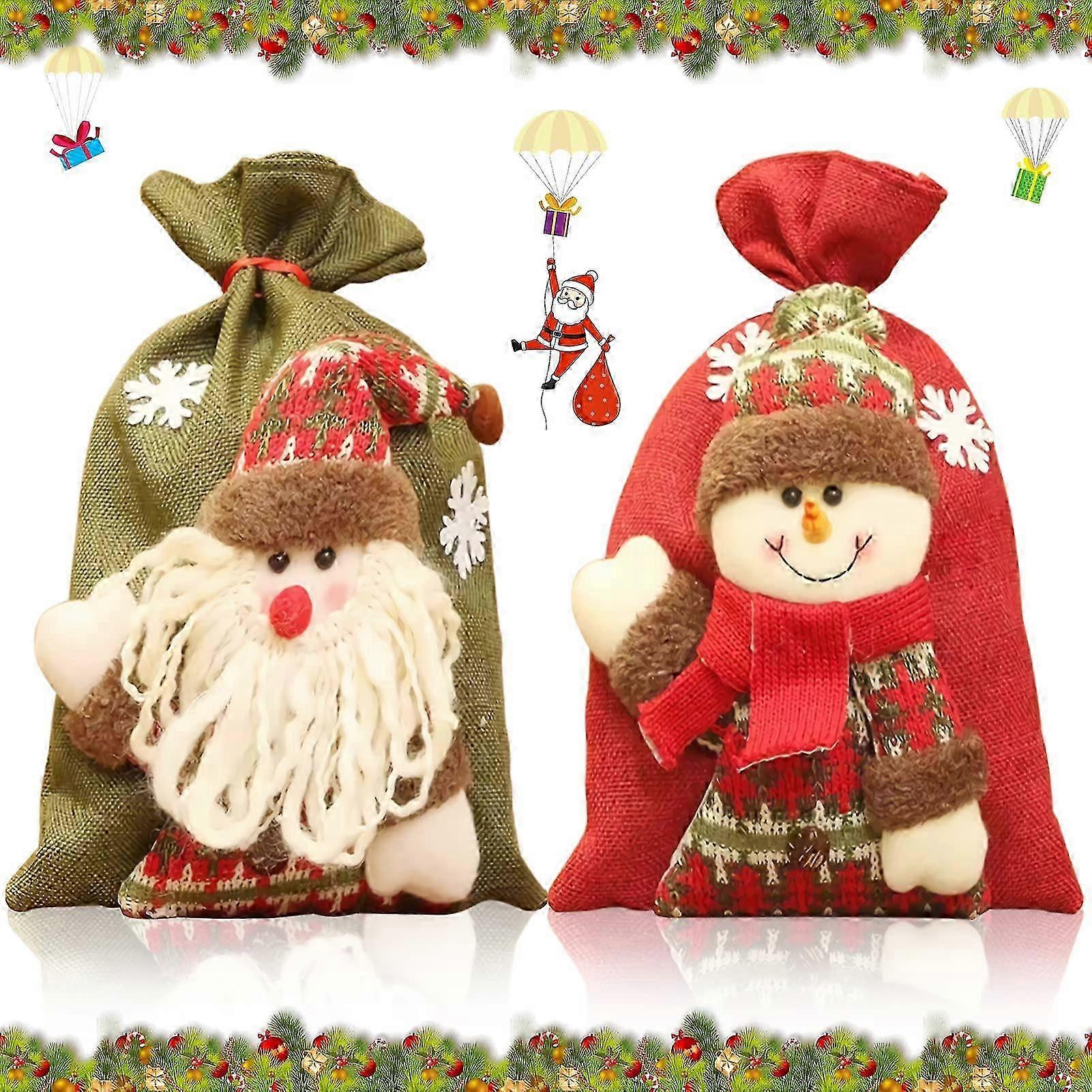 Christmas sack with drawstring for gift wrapping and Santa filling