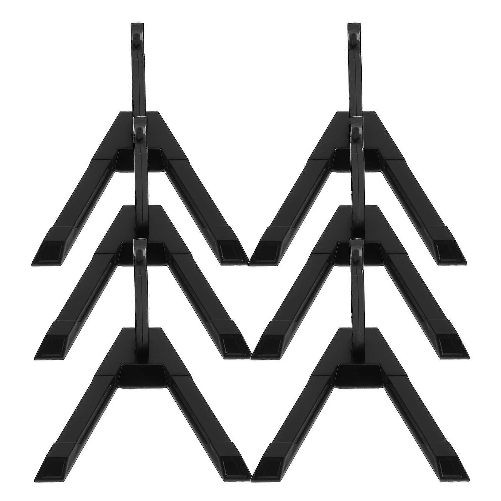 Figure Display Stand Black for Display 6Pcs Stable Action Figure Holder