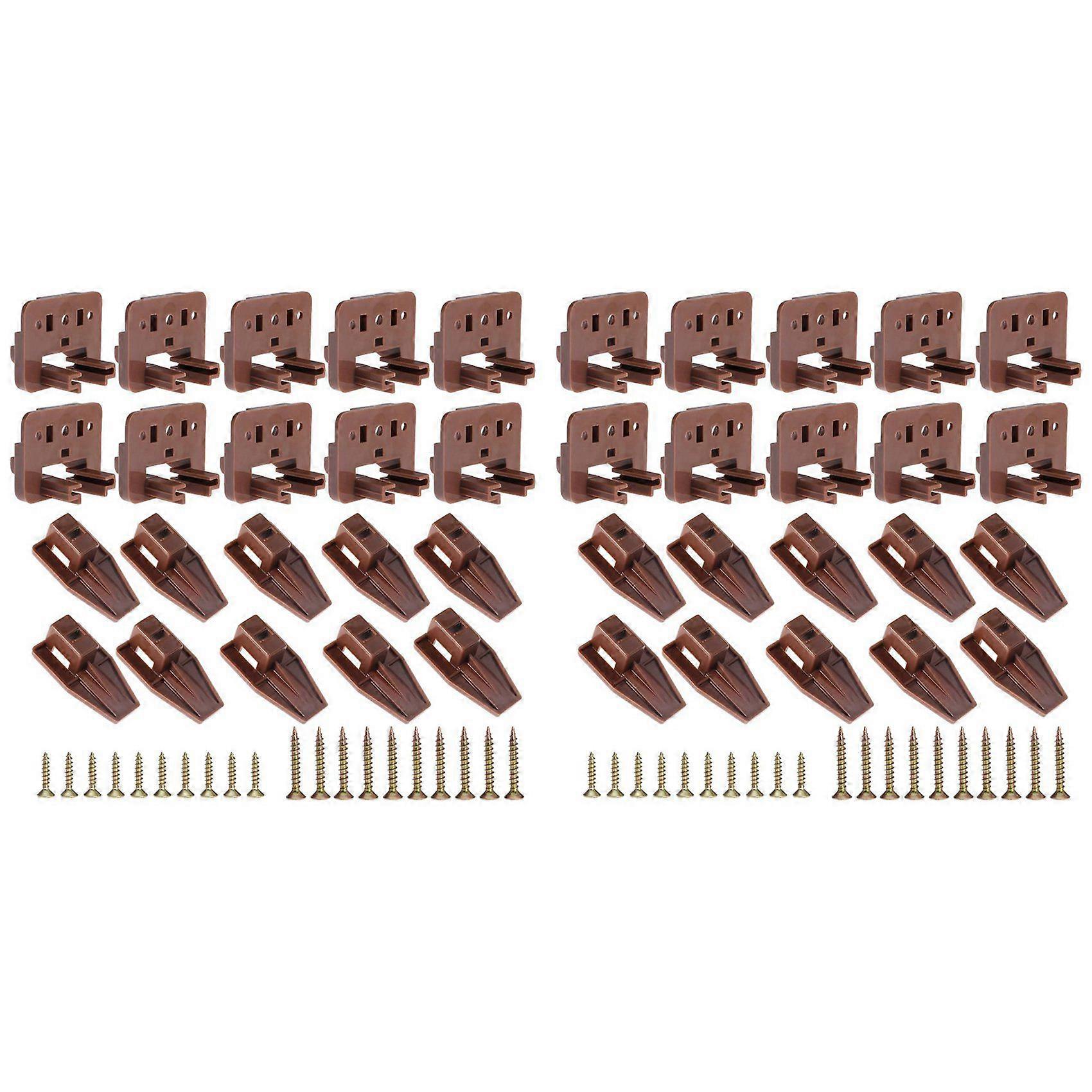 20PCS Drawer Slide Track Guide Glide for Center Mount Drawer for Dressers and for Nightstand 1 Drawer Systems