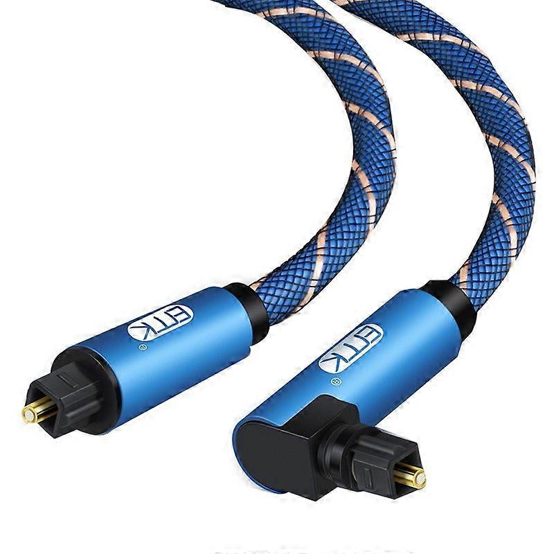25m 90 Degree Swivel Adjustable Right Angled 360 Degrees Rotatable Plug Optical Audio Cable