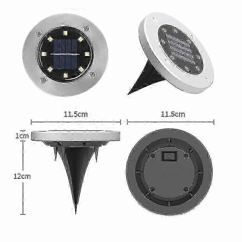 12stk solar led lys udendørs sollys vandtæt sollys