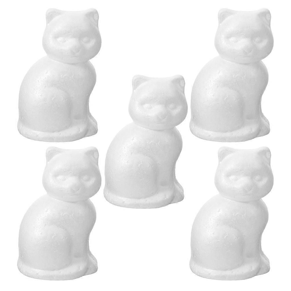 Cat Model for Decoration with 5Pcs for Painting Crafts
