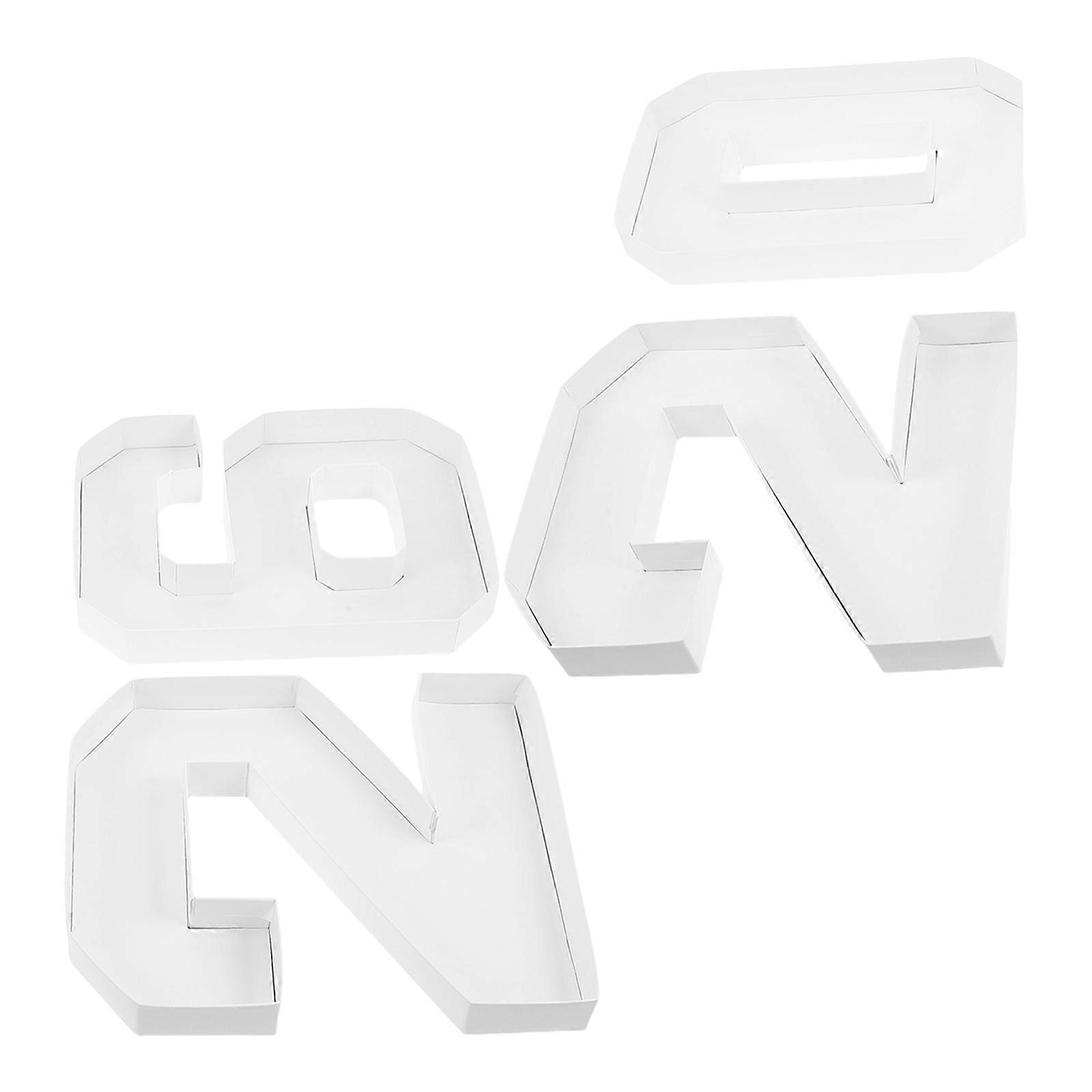 Candy Box Number Charcuterie Board Box for Decor Use 1Set White