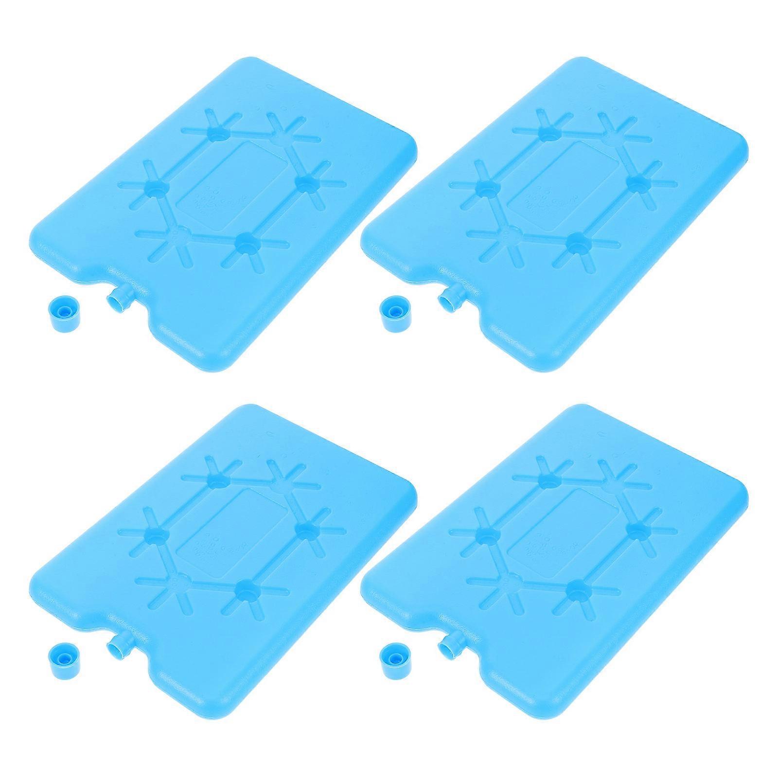 Blue Plastic Ice Packs for Lunch Boxes Cooling 4Pcs Reusable Packs