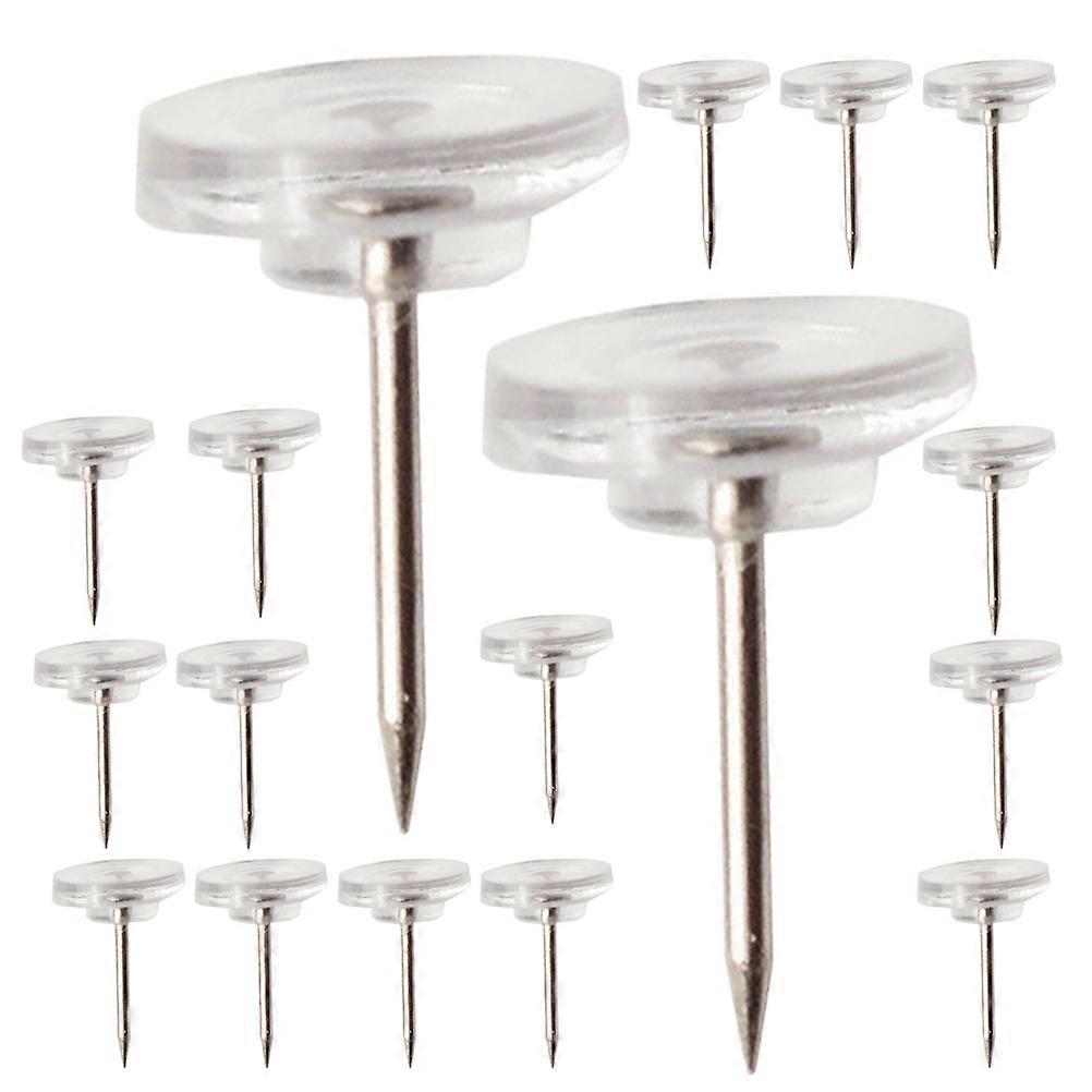 Clear Thumbtacks for Fixing 50Pcs Transparent Flat Thumb Tacks