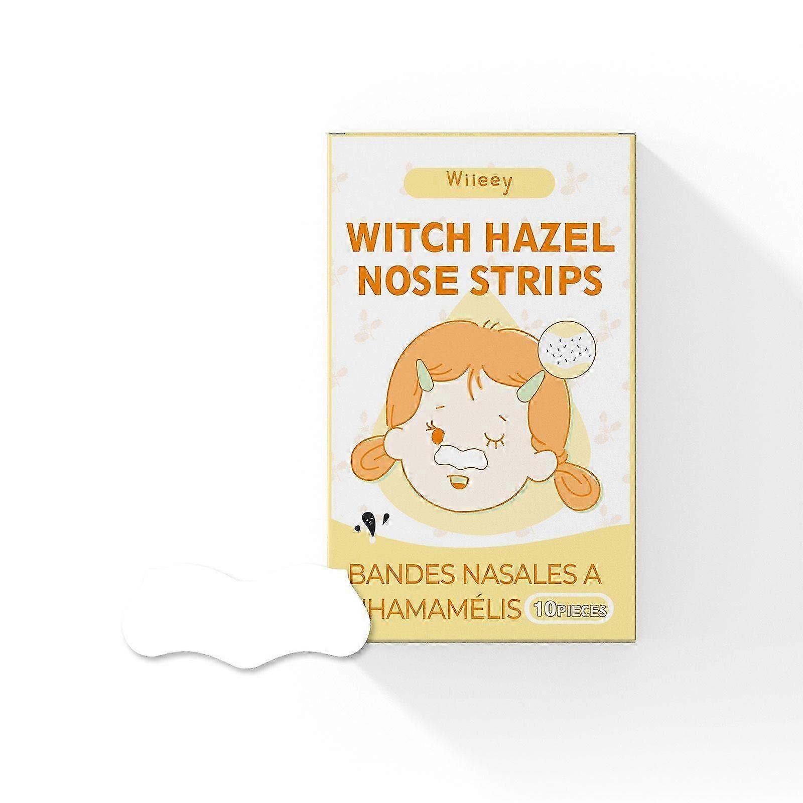 Gentle Witch Hazel Nose Strips for Blackhead Removal & Moisturizing  10 Pack