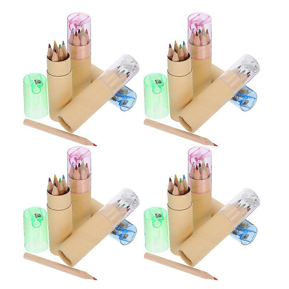 Colored Pencils Compact Mini Colored Pencil Set with Sharpener for Art 16Sets