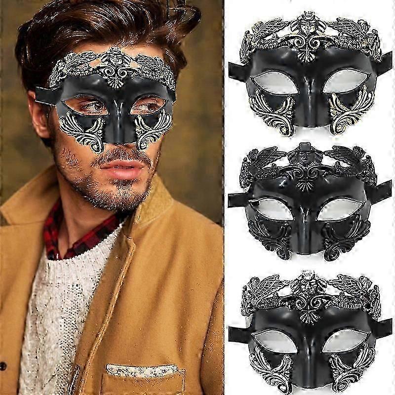 Gemaskerd Venetiaans masker voor mannen - Grieks Romeins Mardi Gras Party Costume Accessory_JC