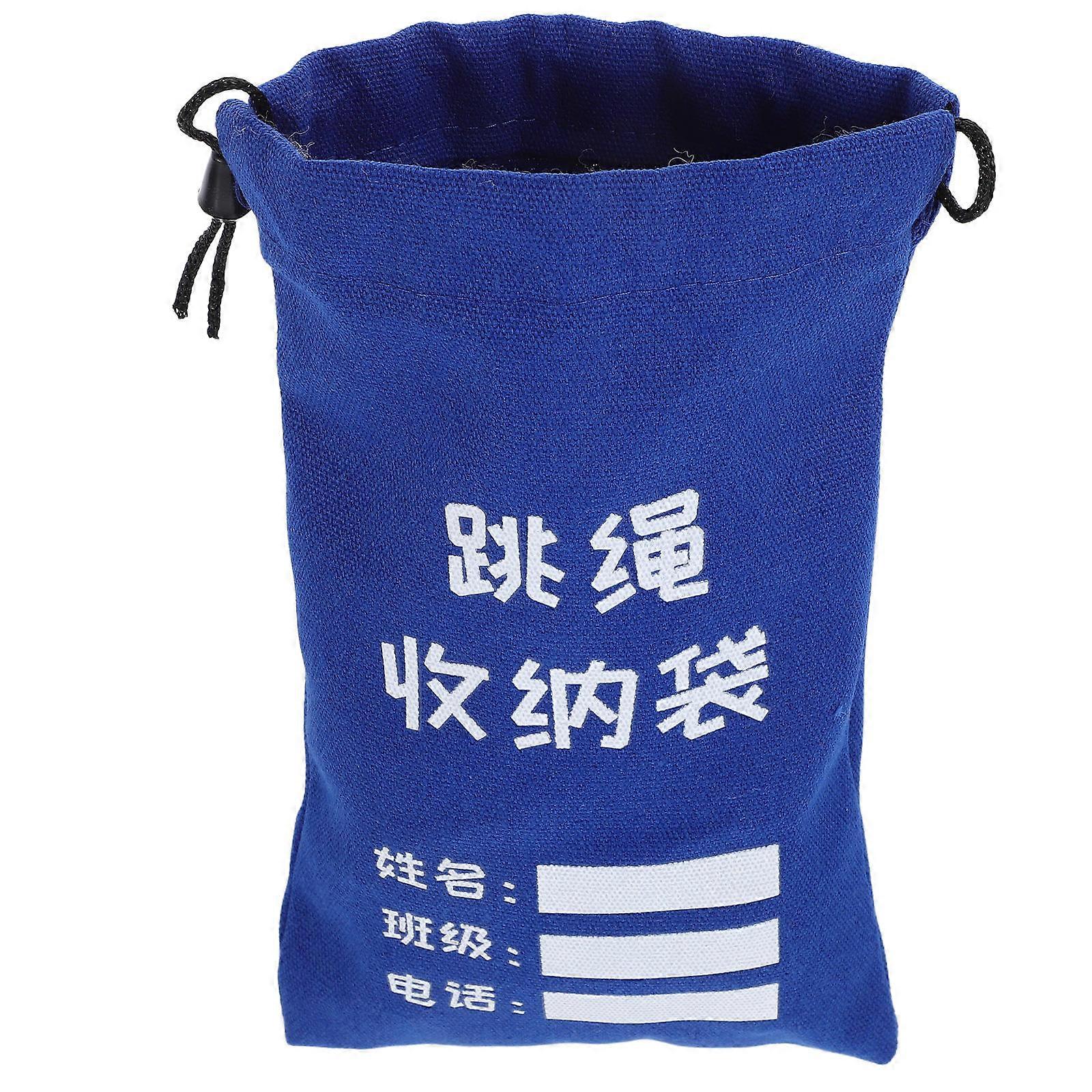 Jump Rope Storage Bag Canvas Drawstring Bag for Students Skipping Organizer