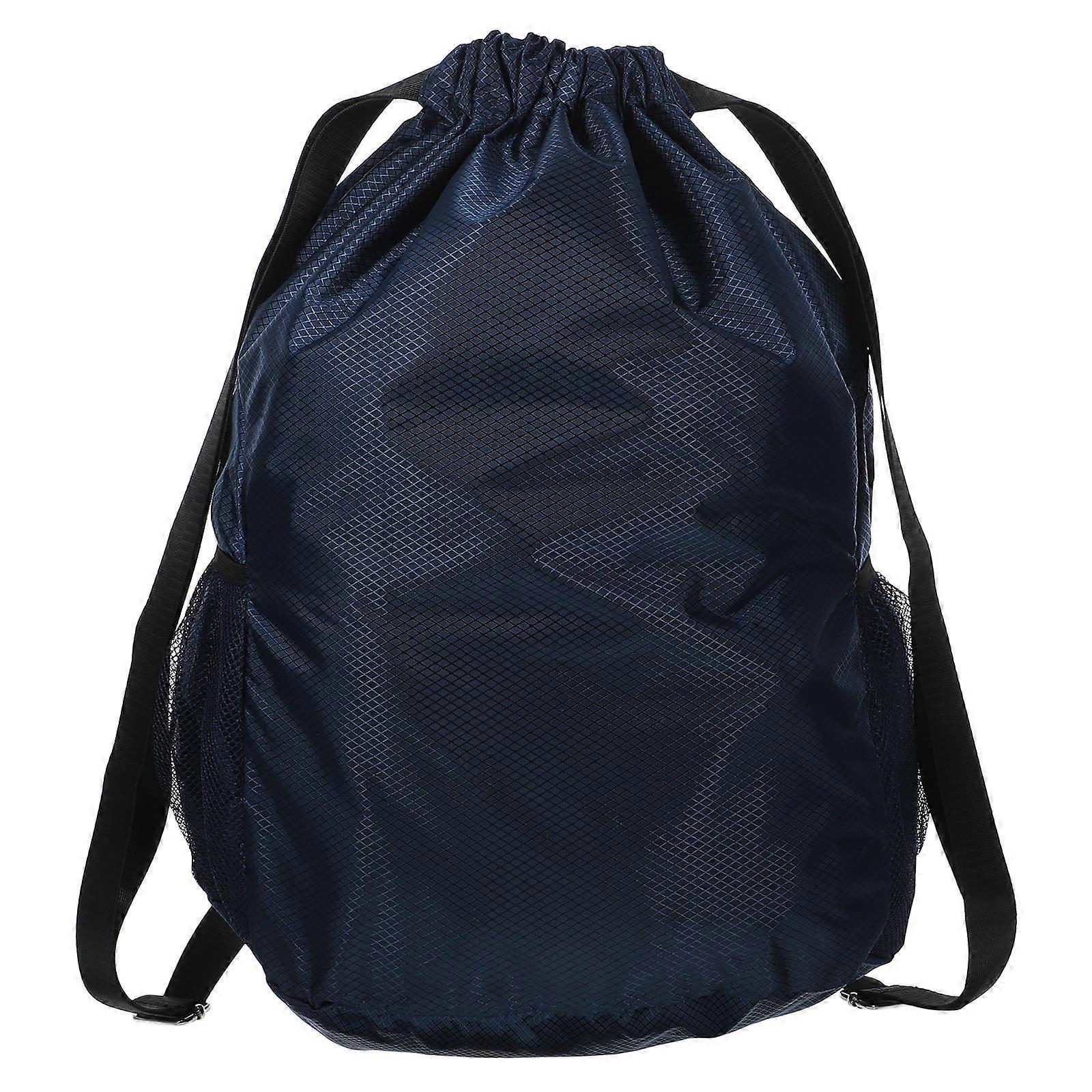 Drawstring Backpacks Gym Bag for Storage Dark Cloth Large Capacity