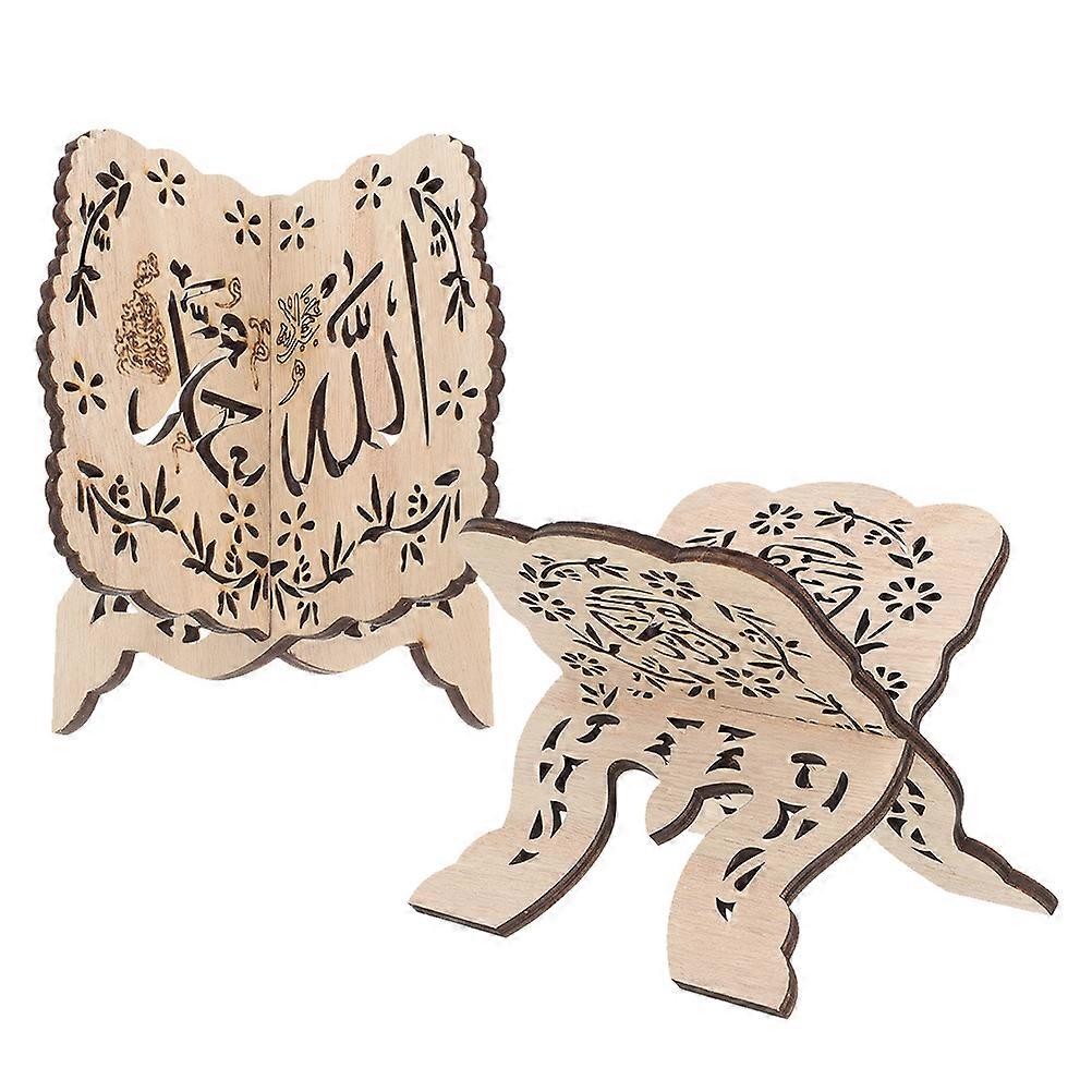 Wood Book Stand for Reading Holder Multi-Functional 4Pcs Desktop Rack