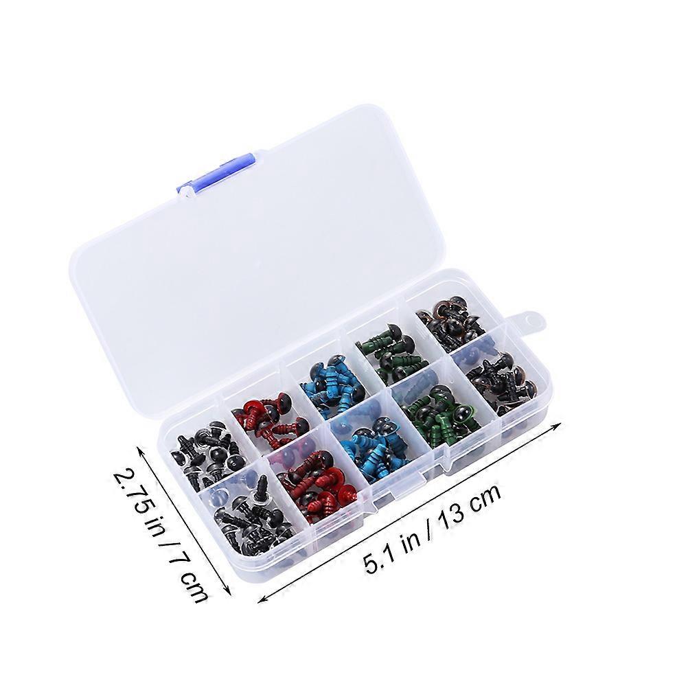 Plastic Eyes and Gasket Set for Doll Making with 100Pcs Assorted Colors