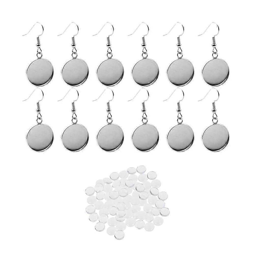 DIY Earring Kit Stainless Steel Base for Decor Use 342Pcs Silver Set