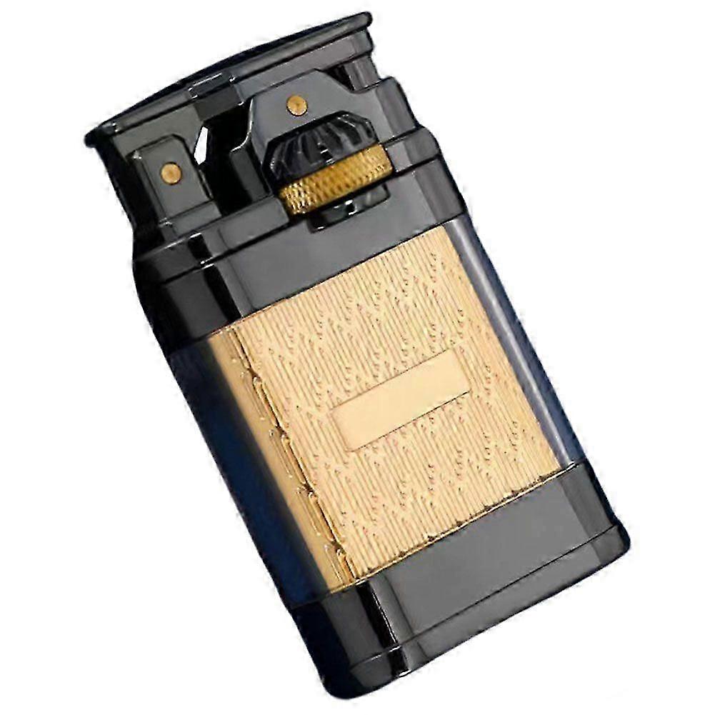 Modern Clear Tank Flame Lighter with Side Slide Roller Ignition for Outdoor Camping