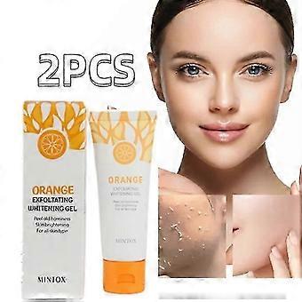 4 stuks nieuwe oranje exfoliërende en blekende gelscrub voor gezicht en lichaam, 50 g, 25-26