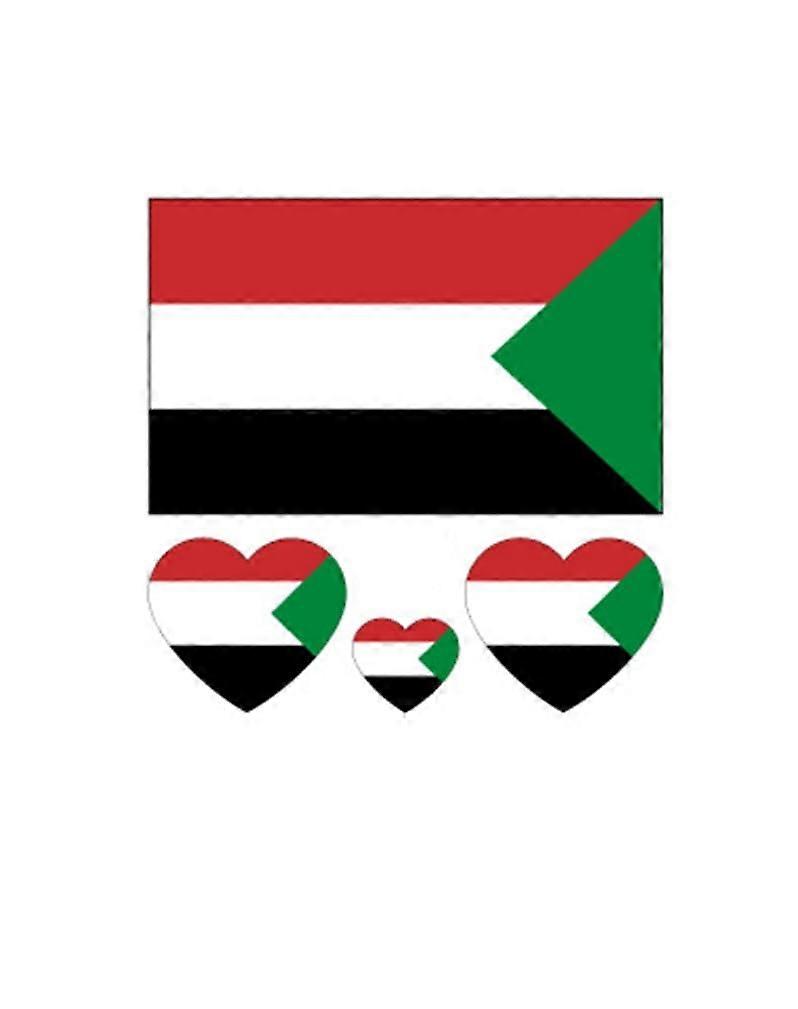 10 Sheets Sudan Sultan Flag Temporary Tattoo Stickers Waterproof Sweatproof Long Lasting Removable