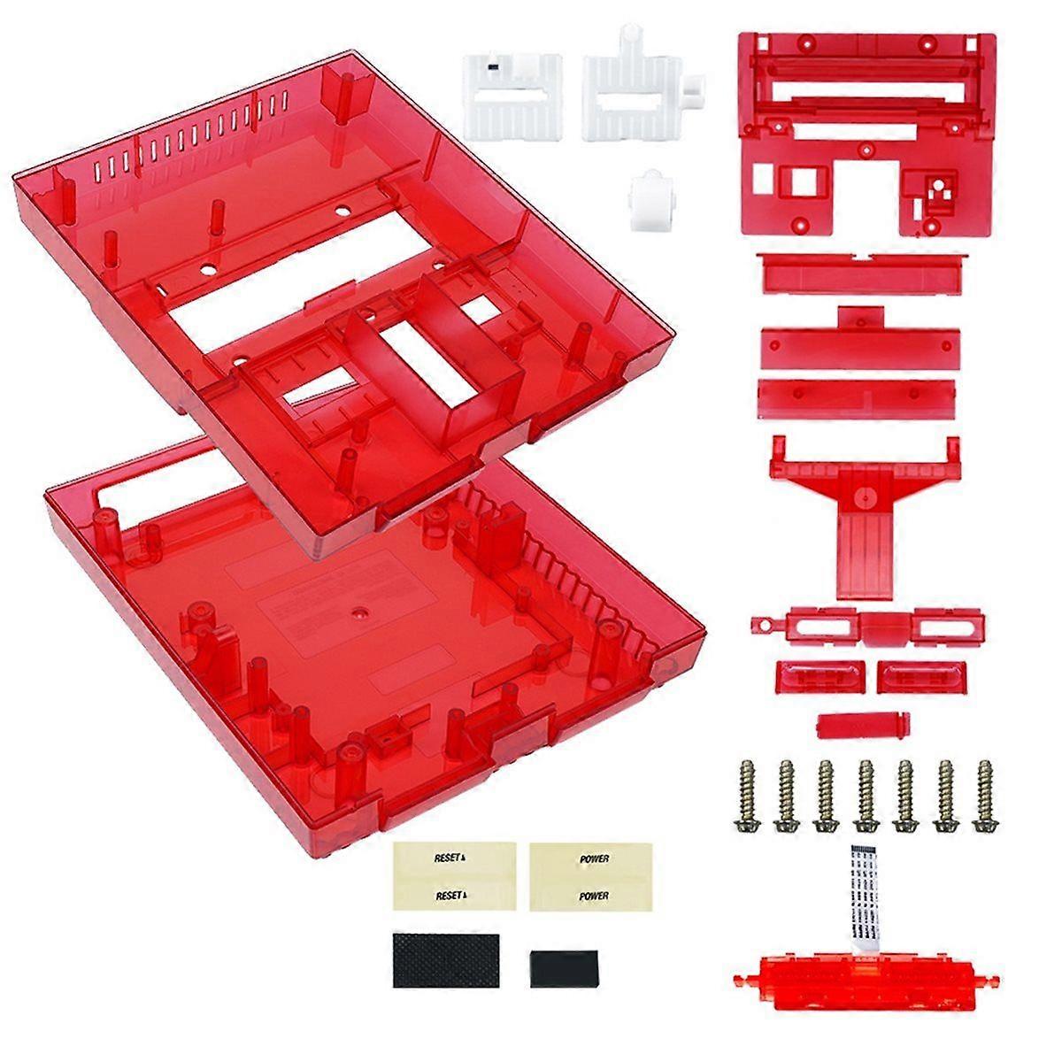 SNES Replacement Shell Transparent Case for SNES SFC US Version Retro Gaming Consoles Translucent R