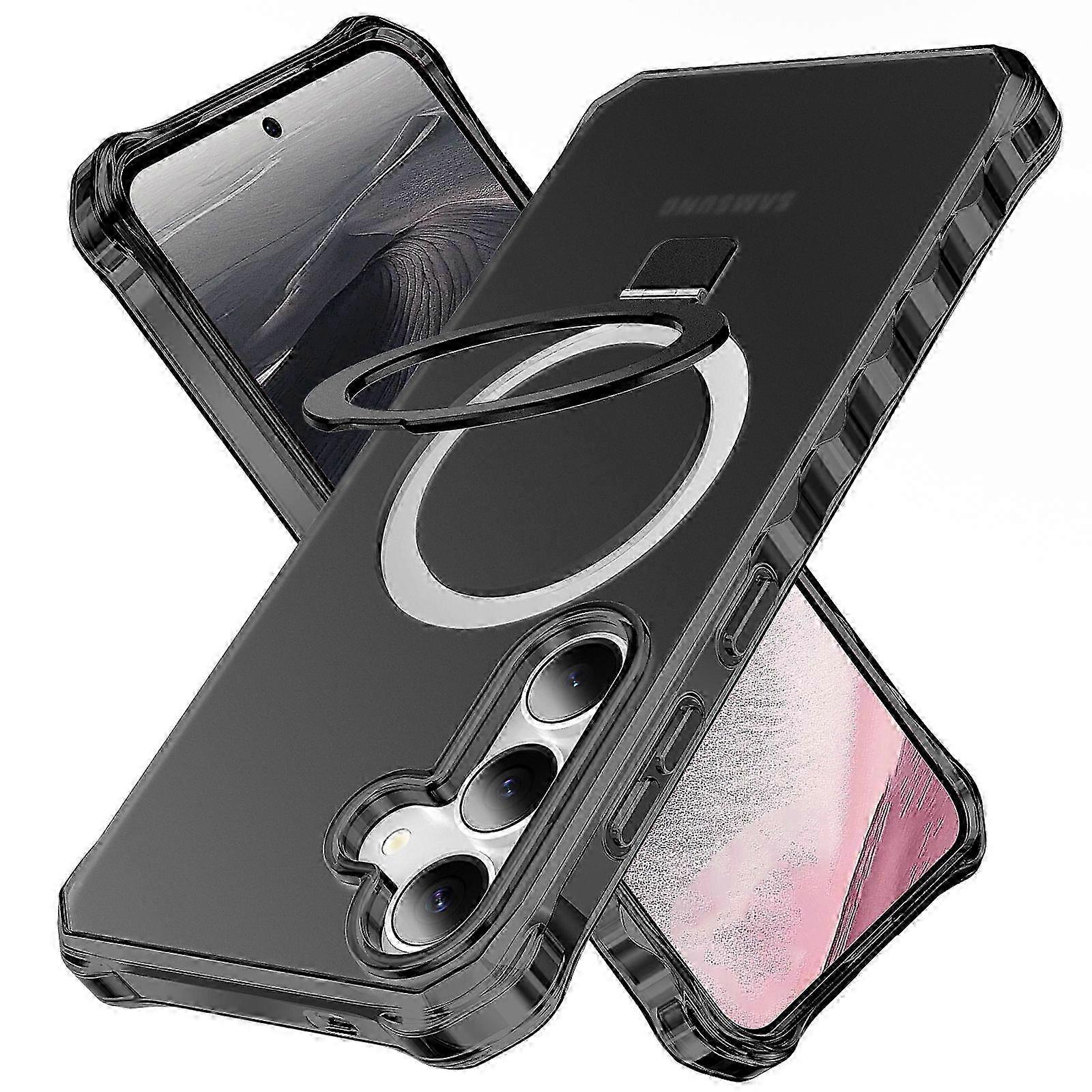 Phone Case, Magnetic Bracket, Compatible with Samsung Galaxy S24, Shockproof Protective Case