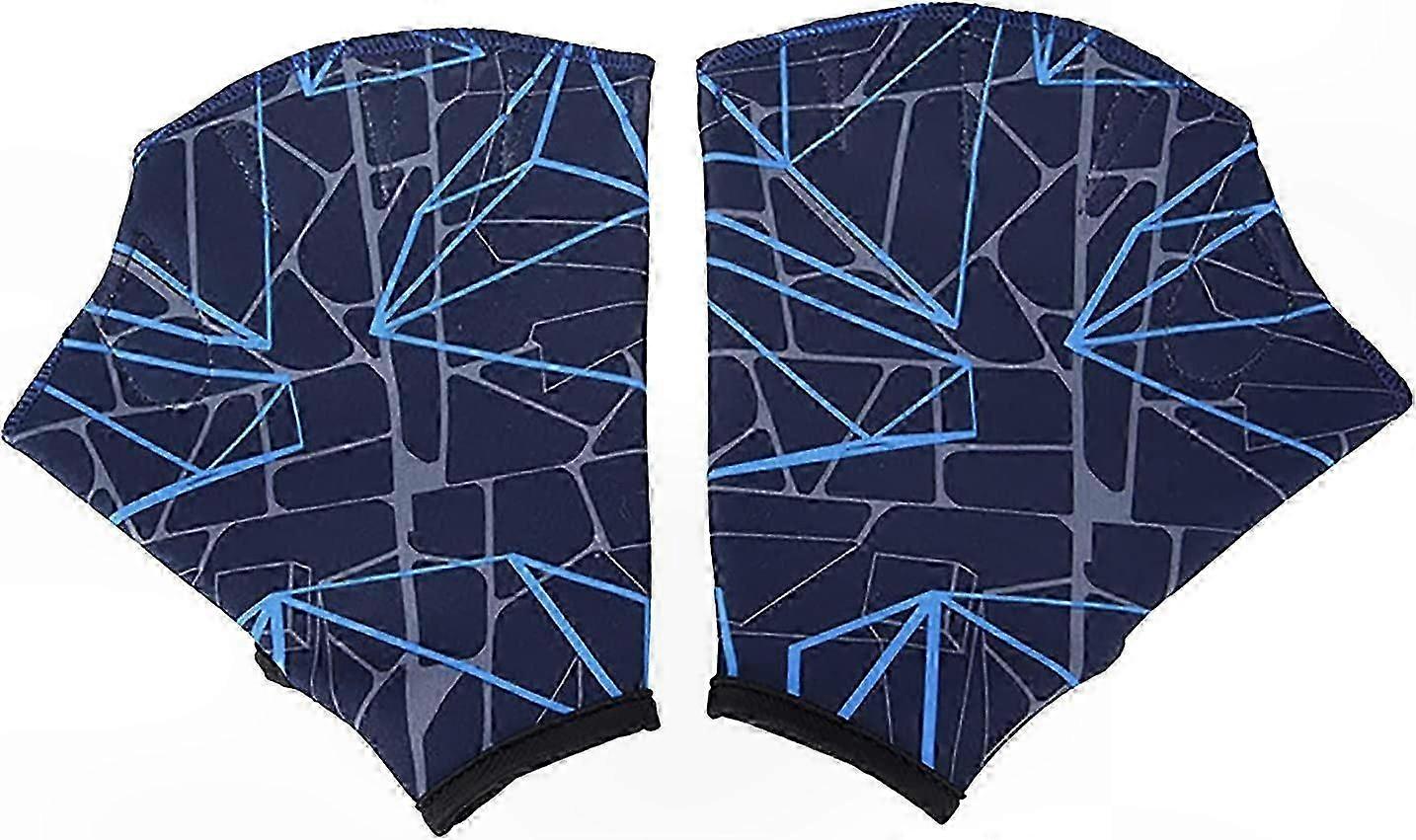 Gants de natation en néoprène avec structure palmée pour une meilleure résistance à l'eau, idéaux pour la plongée en apnée et les exercices aquatiques.