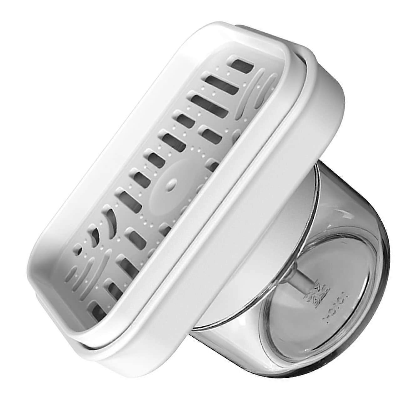 Kitchen Soap Dispenser with Sponge Holder, Refillable 2 in 1 Design for Countertop Use