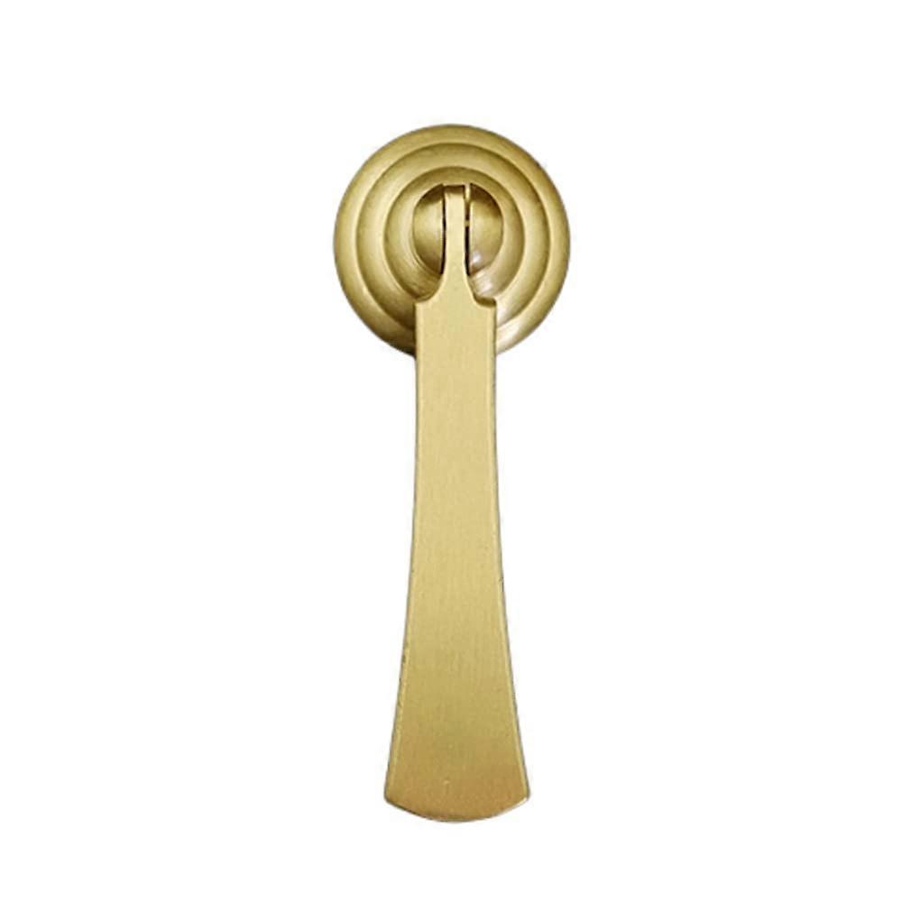 Brass Cabinet Handles with Elegant Gold Finish, Solid Brass Single Hole Drawer Pull, 2 Sizes