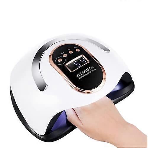 168W UV LED Nail Lamp for Gel Nails with Dual Light Source, 4 Timer Settings and Sensor