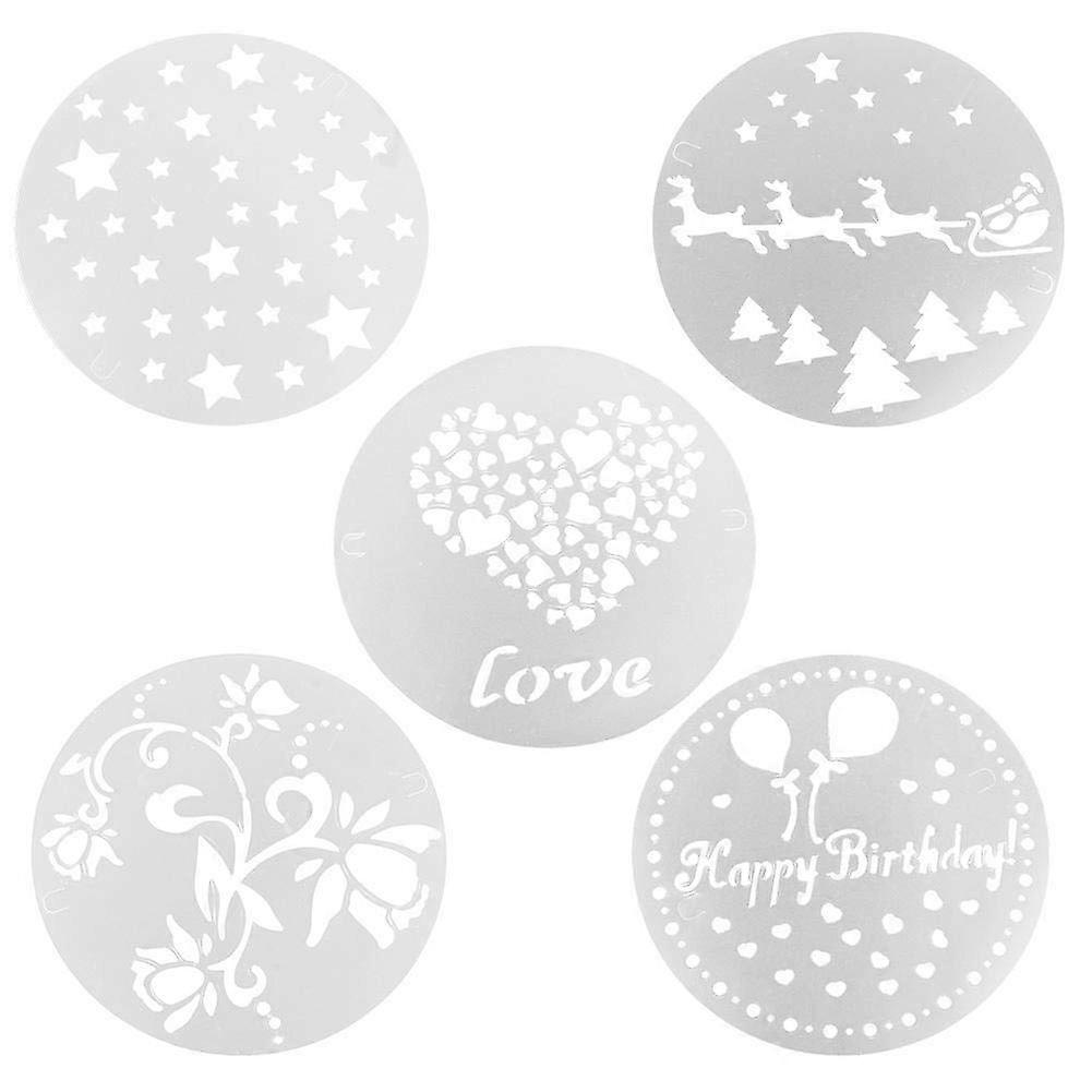 Cake Decorating Stencils Set, Reusable Plastic Baking Templates for Wedding and Birthday Cakes