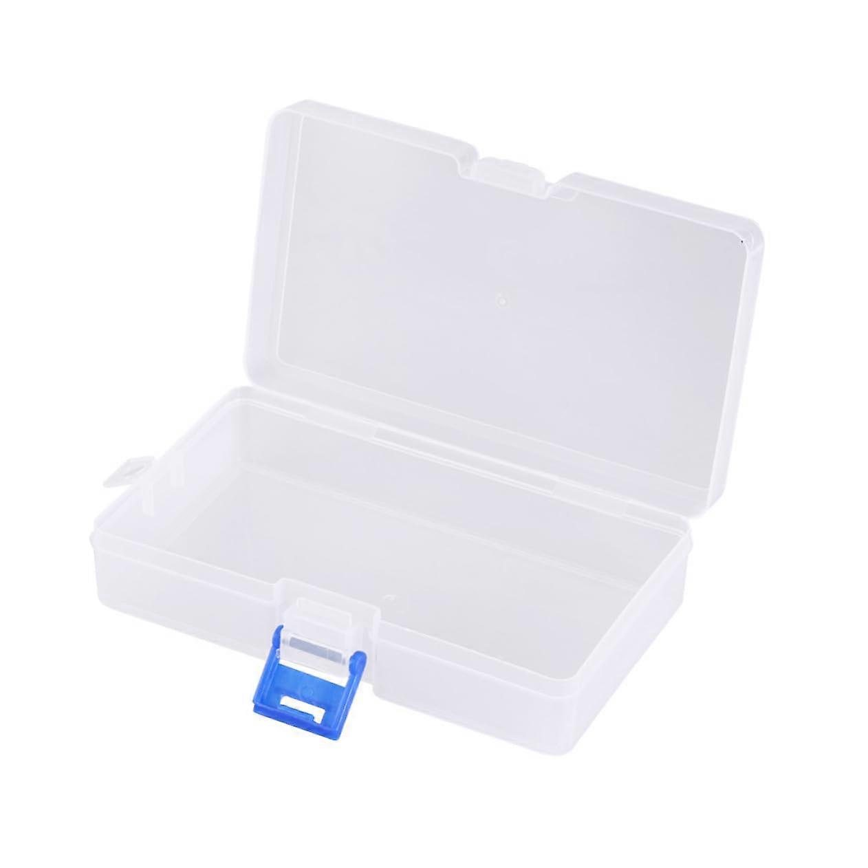 Jewelry Storage Box Set of 10, Clear Plastic Organizer with Secure Locking Lid, Stackable Earring and Ring Case