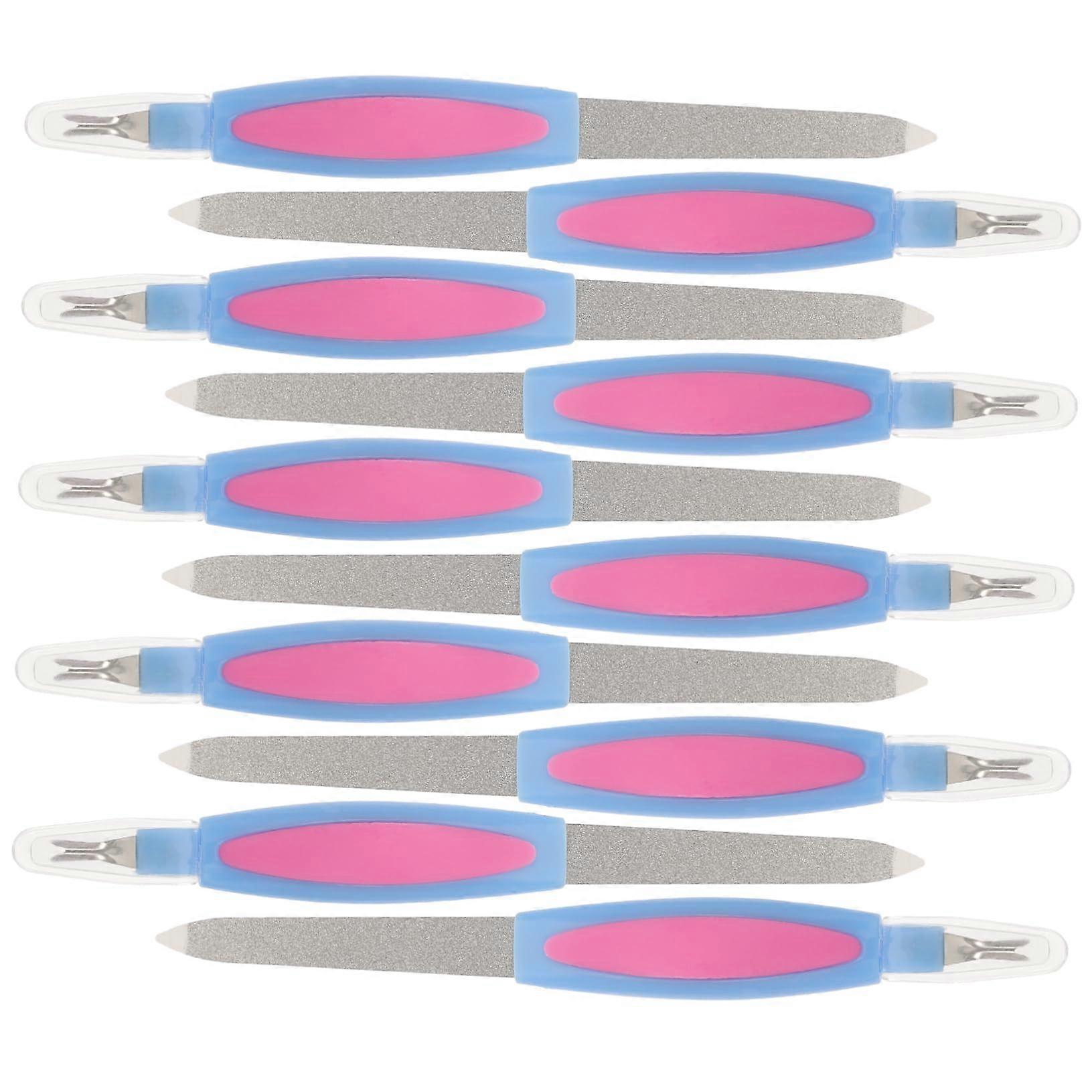 Stainless Steel Double Sided Nail File Set with Buffer for Precise Shaping and Cuticle Care