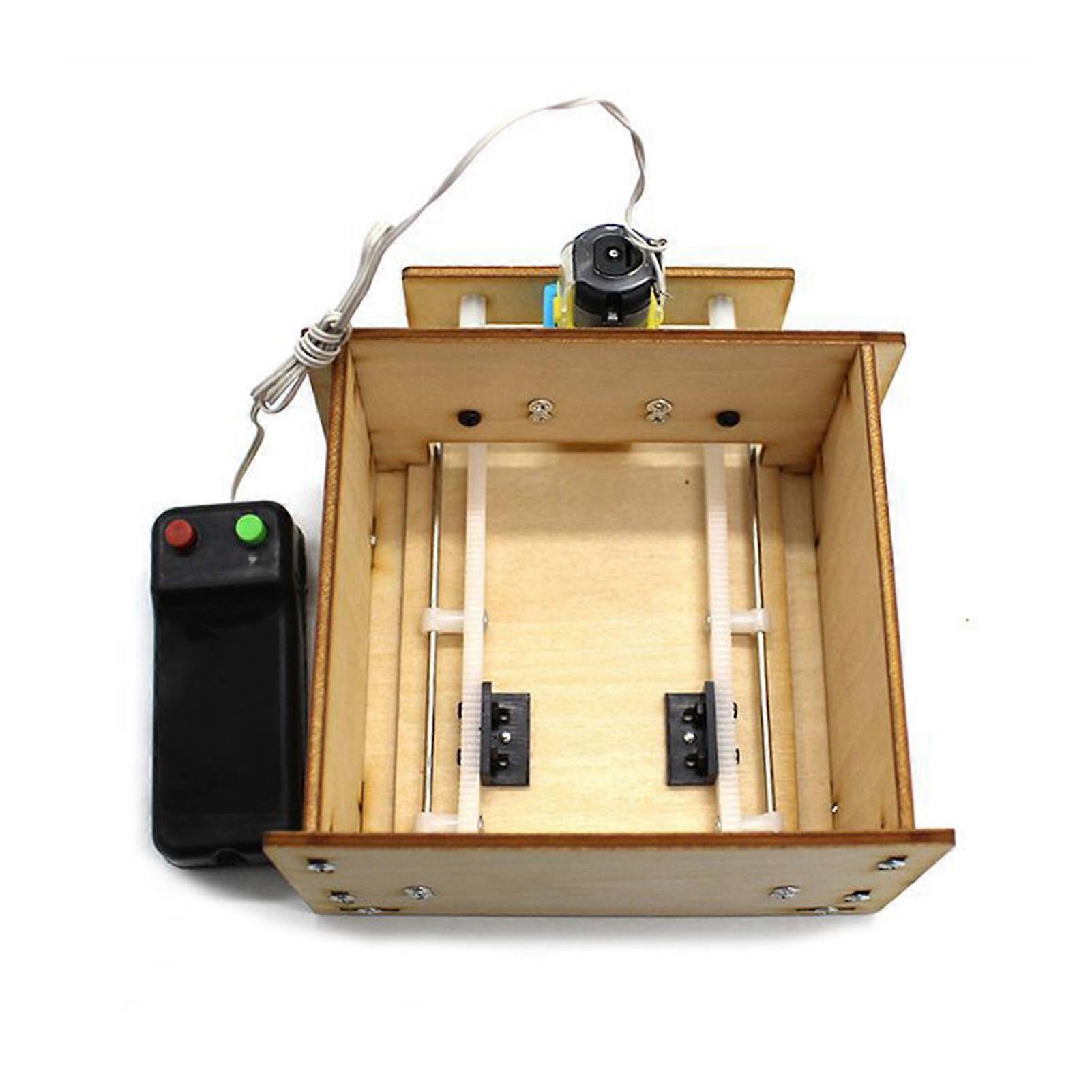 DIY Wooden Elevator Door Kit Science Educational Develop Toy Assembly for Children