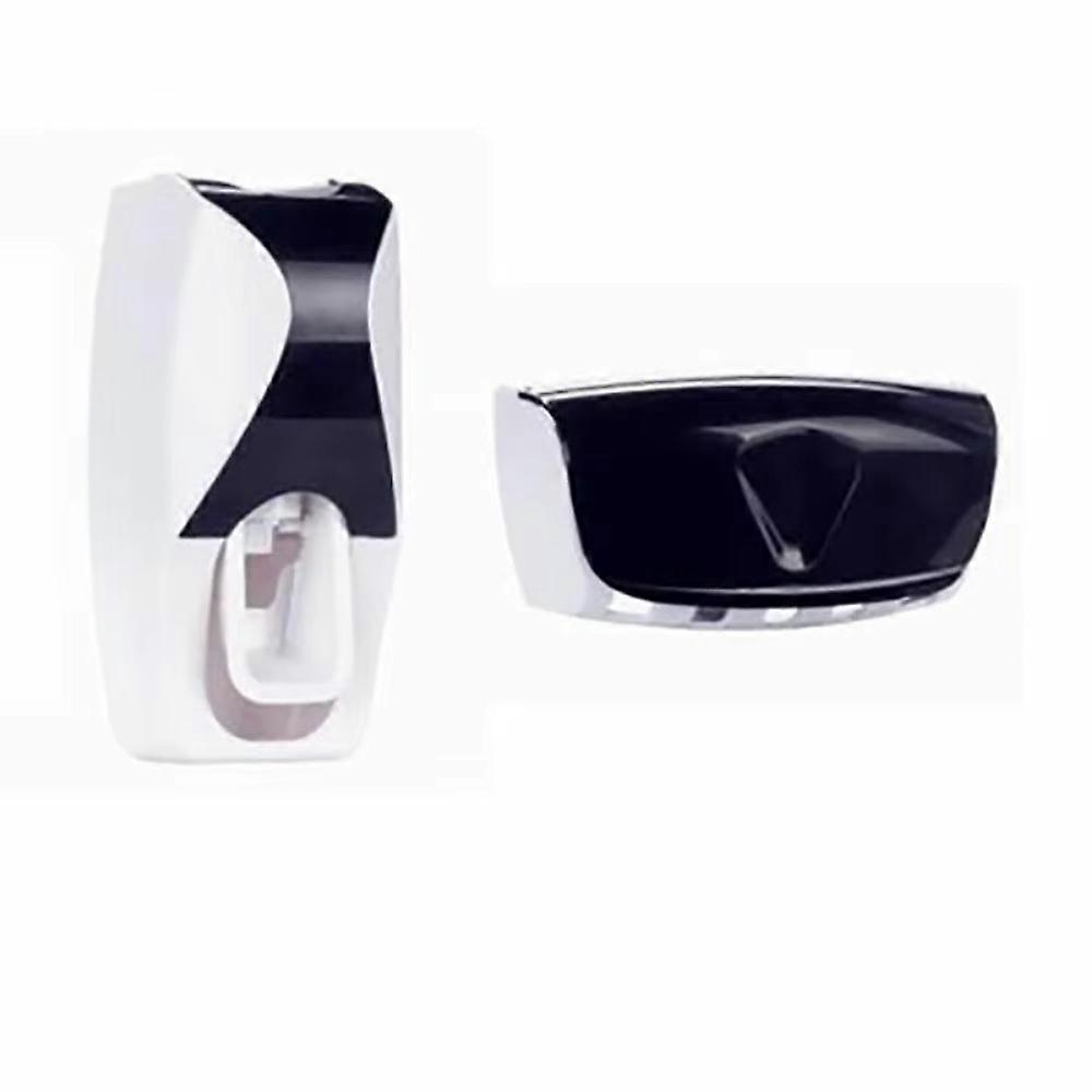 2Pcs/Se Plastic Toothpaste Squeezer Wall Mounted Automatic Toothbrush Holder Set Lightweight Dustproof Toothpaste Dispenser