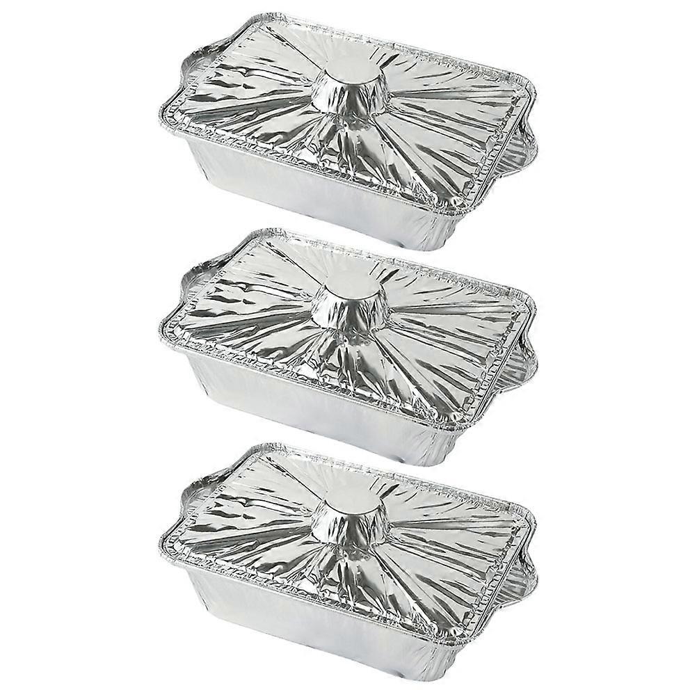 Tinfoil Pots Aluminum Foil Pan for Heating 3Pcs Rectangle Baking Pans