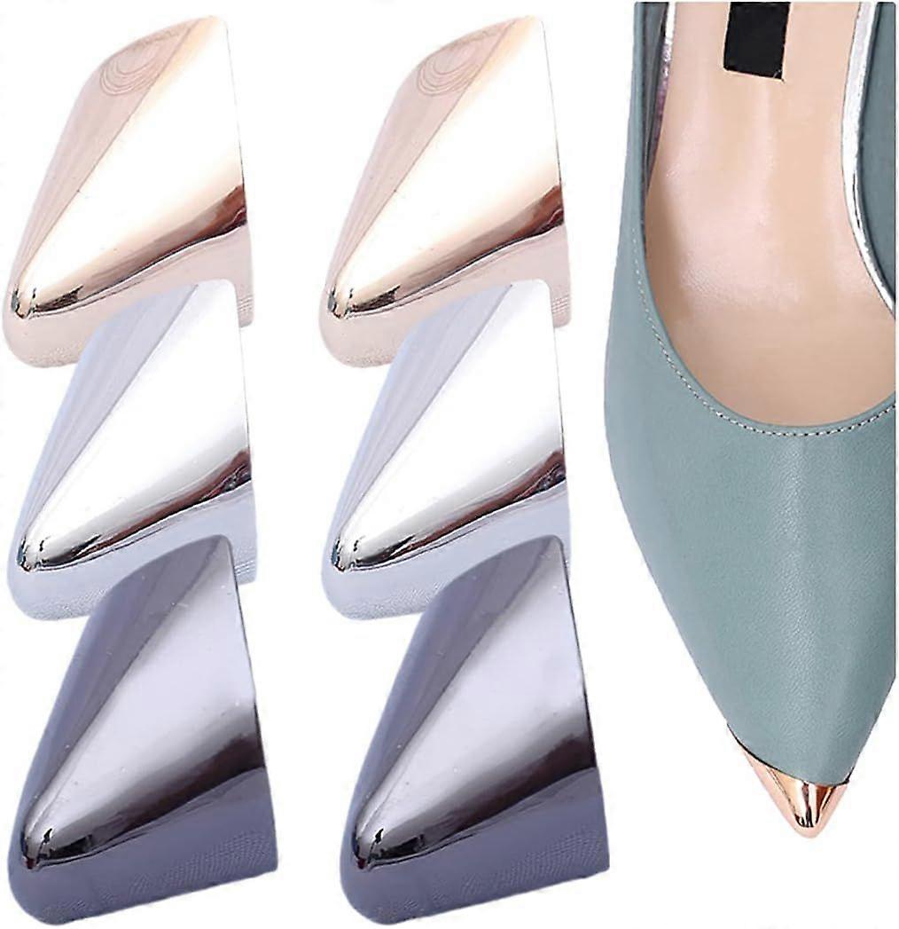 Metal Shoes Pointed Protector Solid Color High Heels Toe Cap Elegant High Heels