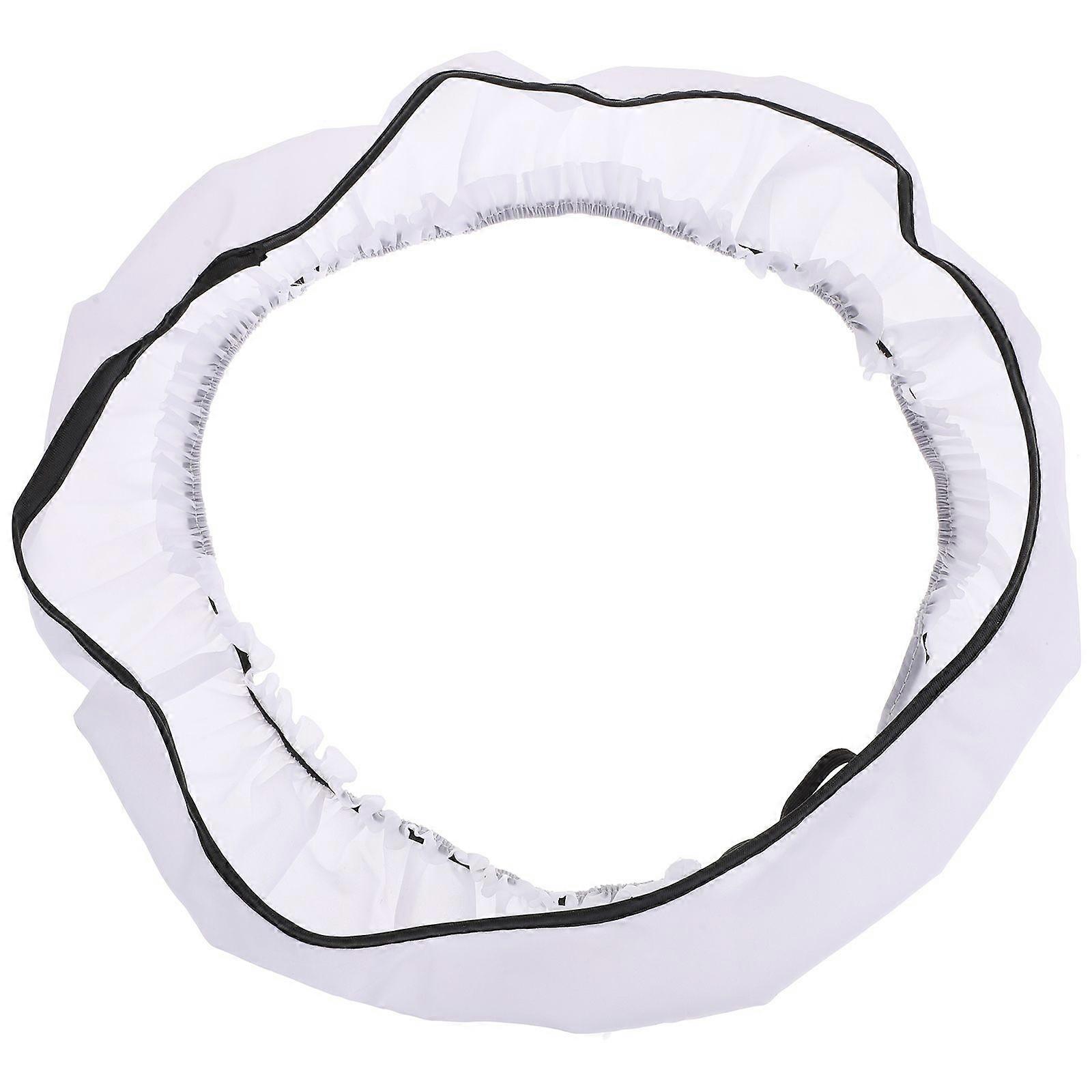 14 inch Foldable Ring Flash Diffuser Cover Speedlite Photography Video Light Softbox Diffuser for Fluorescent Flash Light (White)