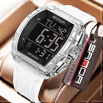 Men's Digital Sports Watch: Stopwatch, World Time, 5 Alarms, Countdown, Shockproof, 5ATM Water Resistant, Luminous, Date/Week Display