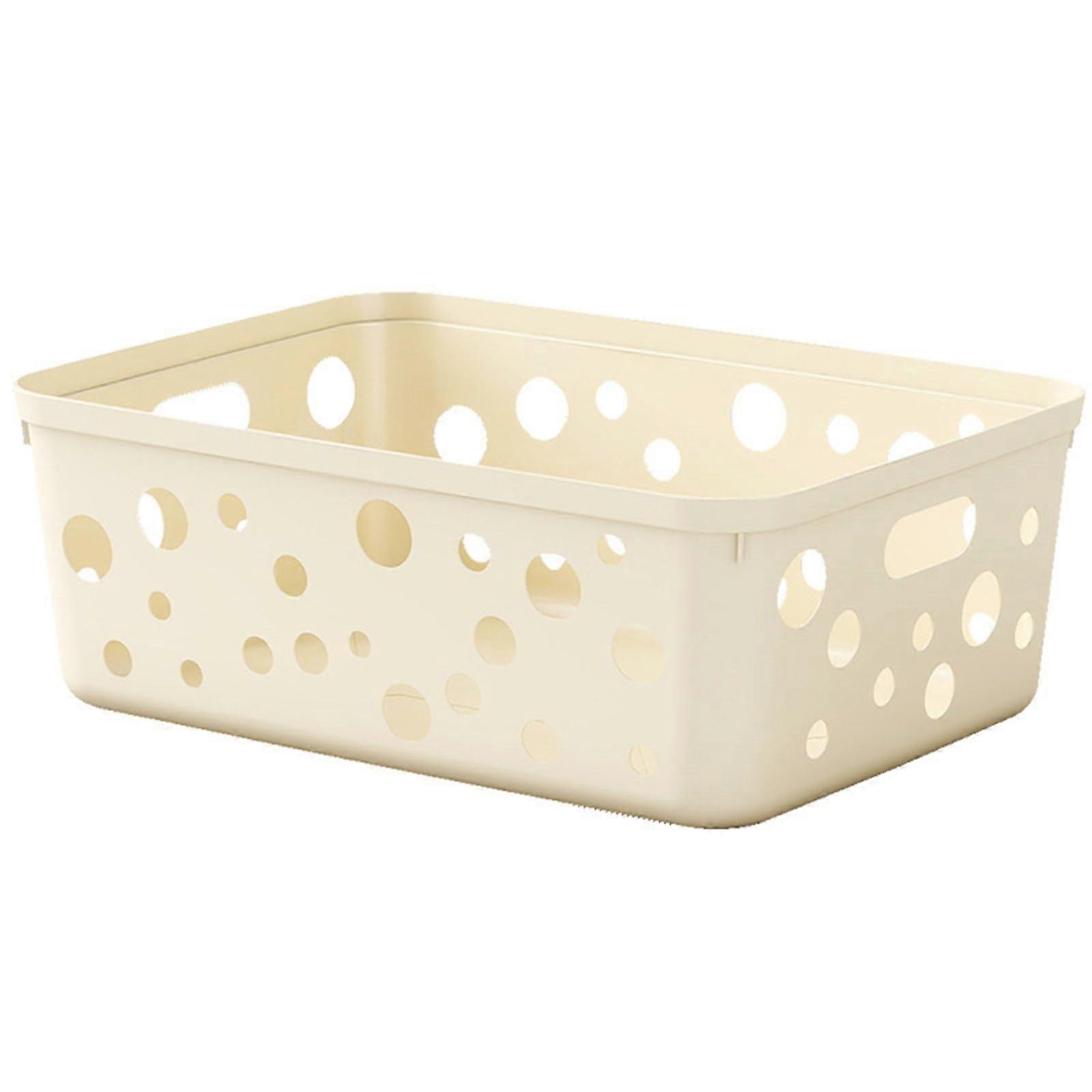 Large Plastic Storage Basket for Kitchen and Desktop, MultiPurpose Organizer Bin with Durable Construction