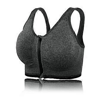 FANNYC 1-3 Pack damski biustonosz sportowy z zamkiem z przodu, bezszwowy, z usztywnianymi plecami, do biegania, na siłownię, do jogi i fitnessu, z wysokim stanem i topami