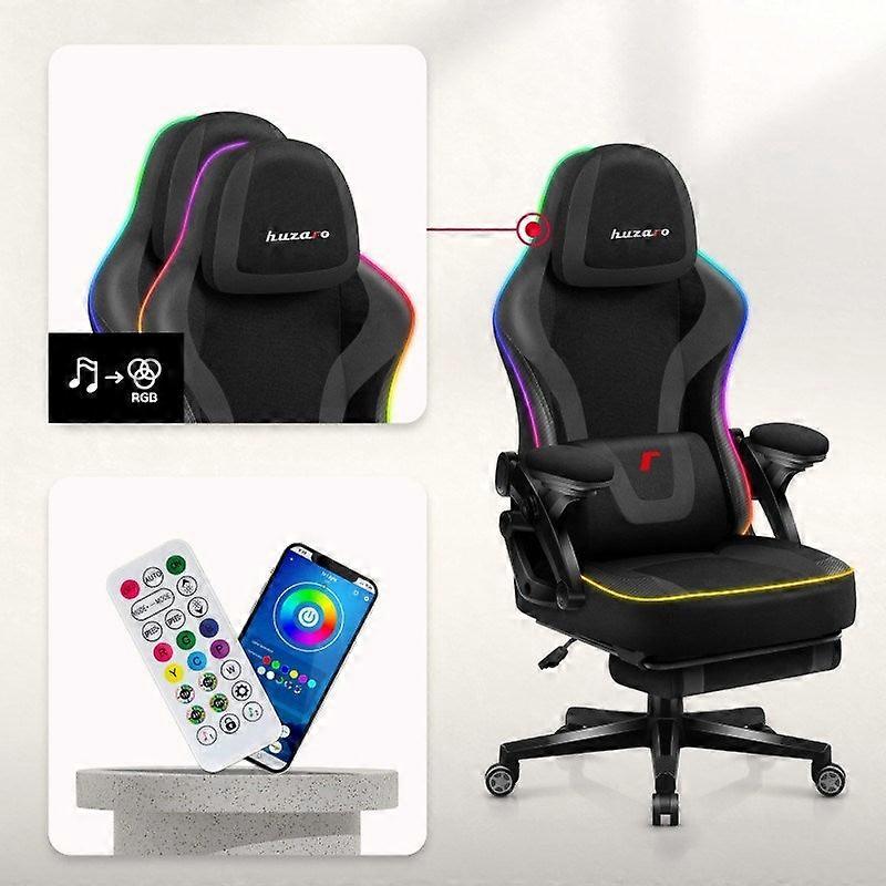Sedia da gioco in rete nera RGB