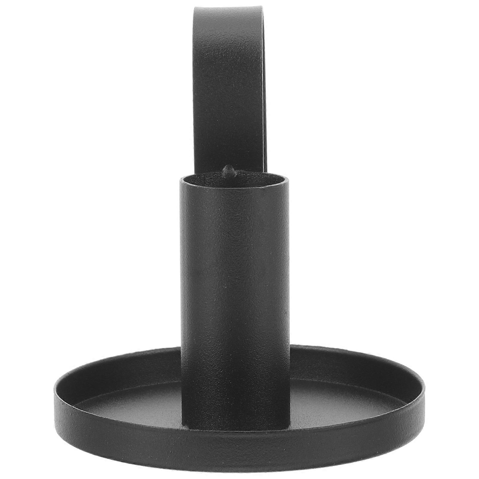 Iron Candlestick Black Candle Holder for Decor 3Pcs Creative Shape