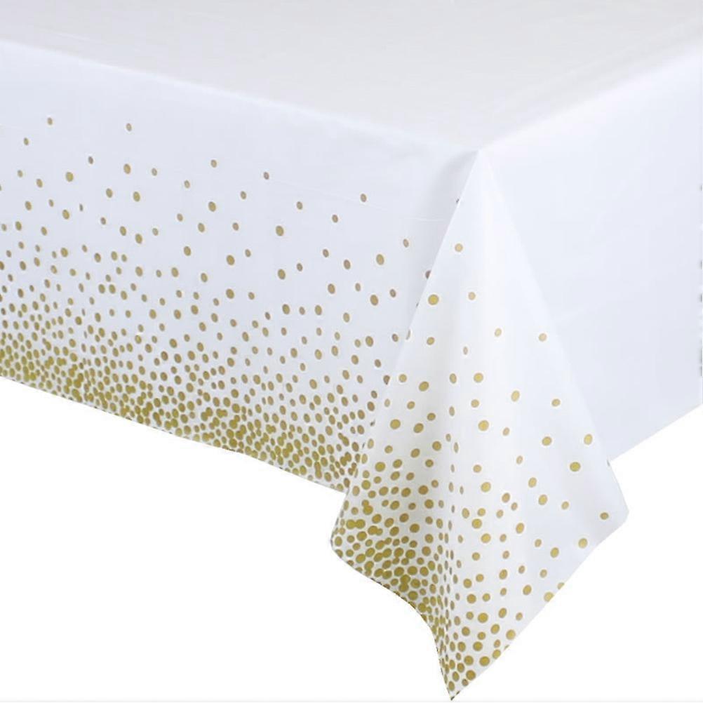 Tablecloth Protective Rectangular Gold Gradient Decorative Waterproof Stain-resistant 1Pcs