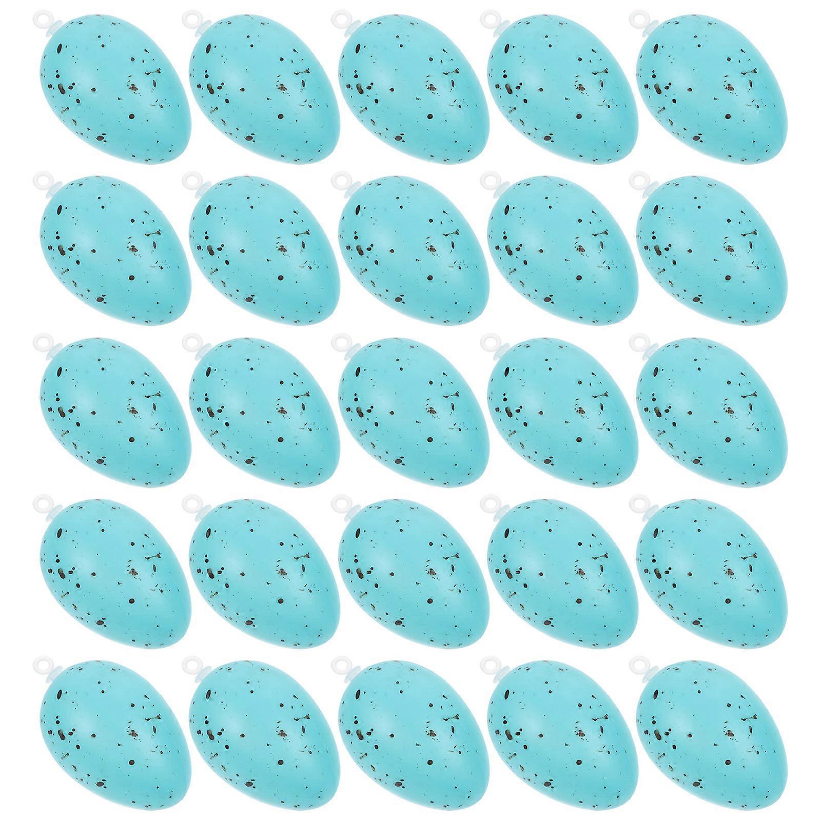 Plastic Egg Simulation Easter Eggs for Decor 20Pcs Festival Decorative Egg