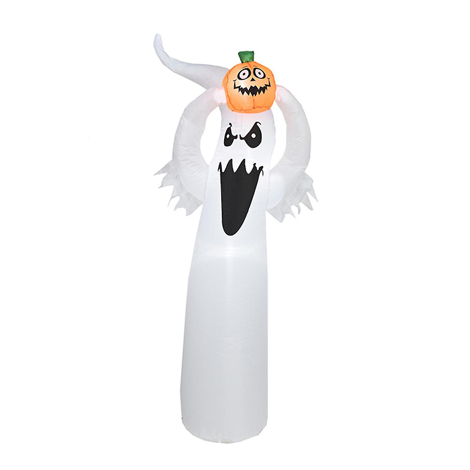 1.8m Halloween Inflatable Ghost With Led Lights Blow Up Lighted Decorative Ornament