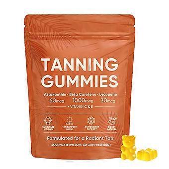 Orange Flavor 60 Counts Nutrition Gels & Chews - Skin Tanning Gummies for a Radiant Natural Glow