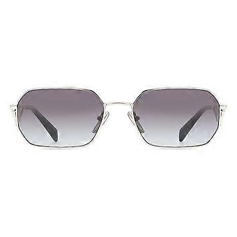 Prada PR A51S 1BC90A Vollrand-Sonnenbrille für Damen, silber, geometrisches Design, UV-Schutz, Original